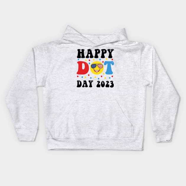Happy International Dot Day 2023 September 15th Polka Dot Kids Hoodie by The Design Catalyst